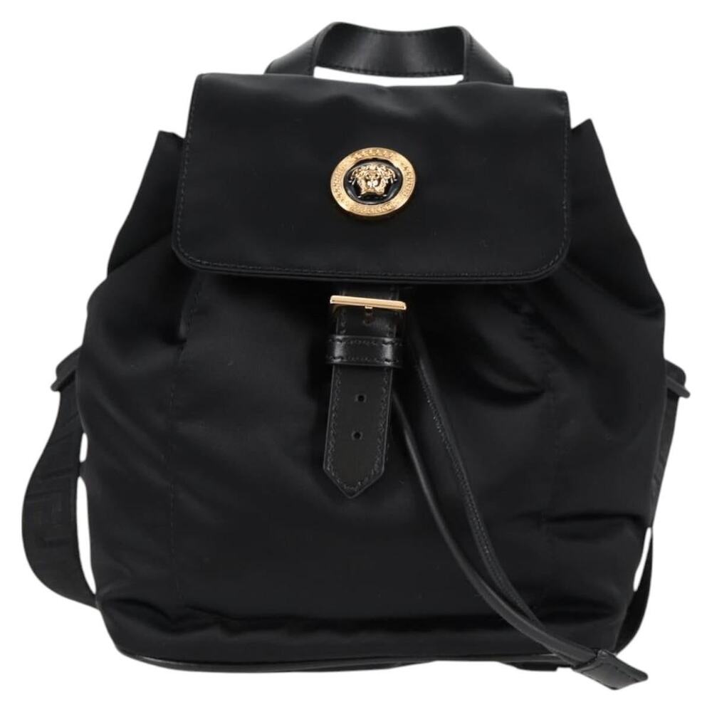 Versace Nylon Backpack Black
